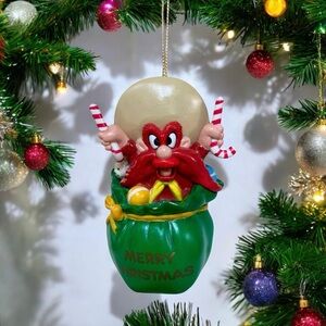 1990 Danbury Mint Yosemite Sam Looney Tunes Christmas Ornament